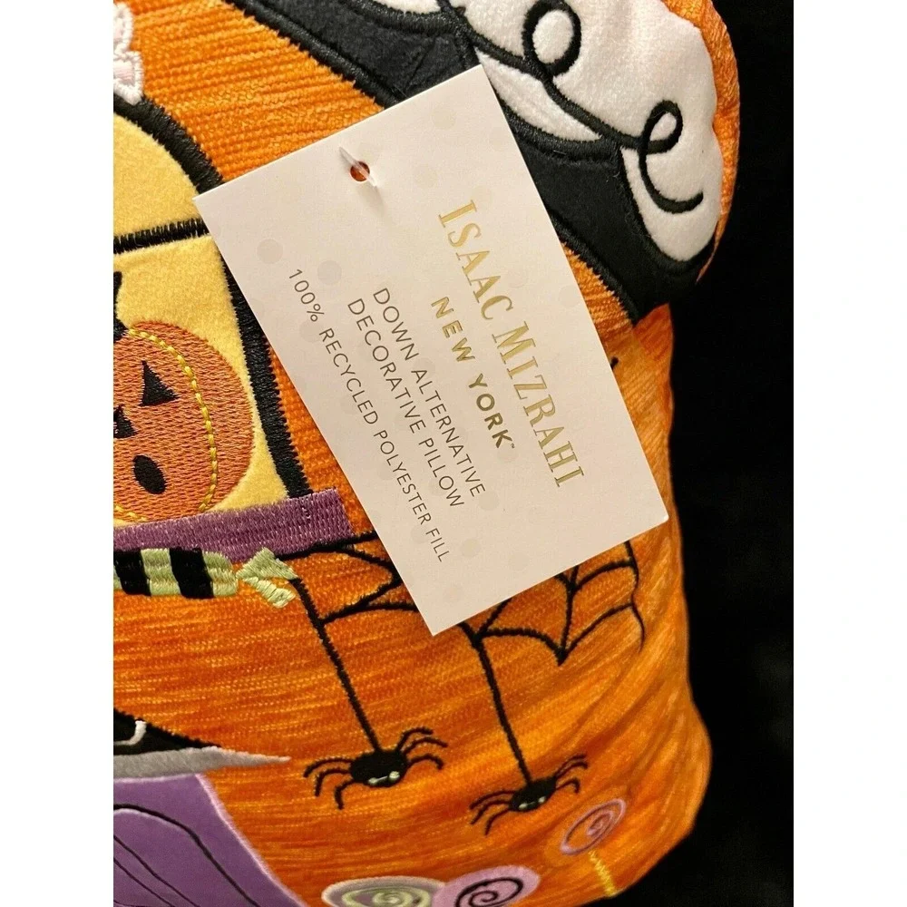 ISAAC MIZRAHI 17x18 HALLOWEEN Gingerbread Spooky House‎ Pillow NEW